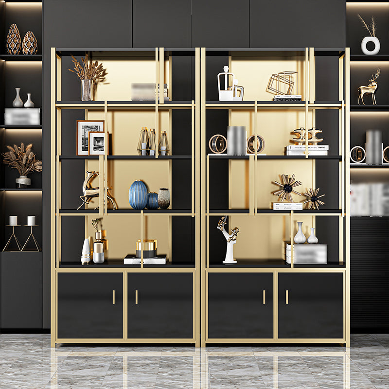 12"W 79"H Bookshelf Glam Style Open Back Bookcase for Study Room Home Office Clearhalo 'Bookcases' 'furn' 'furn_bookcases' 'Furniture' 'furniture_bookcases' 'kitchen' 'kitchen_bookcases' 'Living Room Furniture' 'Office Furniture' 4719362