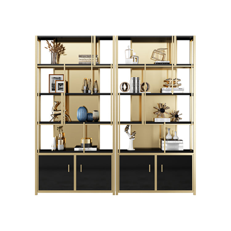 12"W 79"H Bookshelf Glam Style Open Back Bookcase for Study Room Home Office Clearhalo 'Bookcases' 'furn' 'furn_bookcases' 'Furniture' 'furniture_bookcases' 'kitchen' 'kitchen_bookcases' 'Living Room Furniture' 'Office Furniture' 4719369