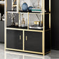12"W 79"H Bookshelf Glam Style Open Back Bookcase for Study Room Home Office Clearhalo 'Bookcases' 'furn' 'furn_bookcases' 'Furniture' 'furniture_bookcases' 'kitchen' 'kitchen_bookcases' 'Living Room Furniture' 'Office Furniture' 4719370