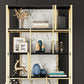12"W 79"H Bookshelf Glam Style Open Back Bookcase for Study Room Home Office Clearhalo 'Bookcases' 'furn' 'furn_bookcases' 'Furniture' 'furniture_bookcases' 'kitchen' 'kitchen_bookcases' 'Living Room Furniture' 'Office Furniture' 4719371