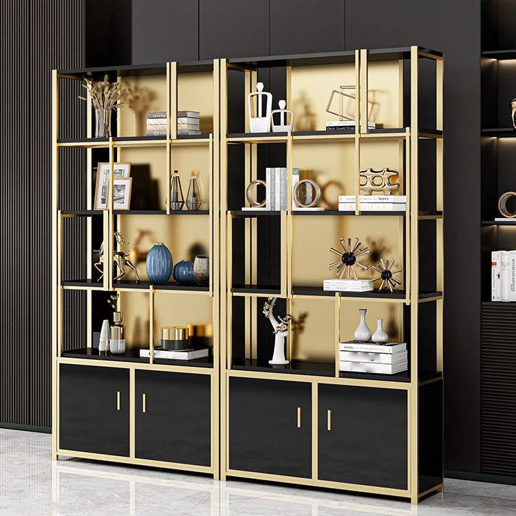 12"W 79"H Bookshelf Glam Style Open Back Bookcase for Study Room Home Office Clearhalo 'Bookcases' 'furn' 'furn_bookcases' 'Furniture' 'furniture_bookcases' 'kitchen' 'kitchen_bookcases' 'Living Room Furniture' 'Office Furniture' 4719373