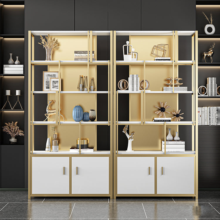 12"W 79"H Bookshelf Glam Style Open Back Bookcase for Study Room Home Office Clearhalo 'Bookcases' 'furn' 'furn_bookcases' 'Furniture' 'furniture_bookcases' 'kitchen' 'kitchen_bookcases' 'Living Room Furniture' 'Office Furniture' 4719376