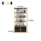 12"W 79"H Bookshelf Glam Style Open Back Bookcase for Study Room Home Office Clearhalo 'Bookcases' 'furn' 'furn_bookcases' 'Furniture' 'furniture_bookcases' 'kitchen' 'kitchen_bookcases' 'Living Room Furniture' 'Office Furniture' 4719380