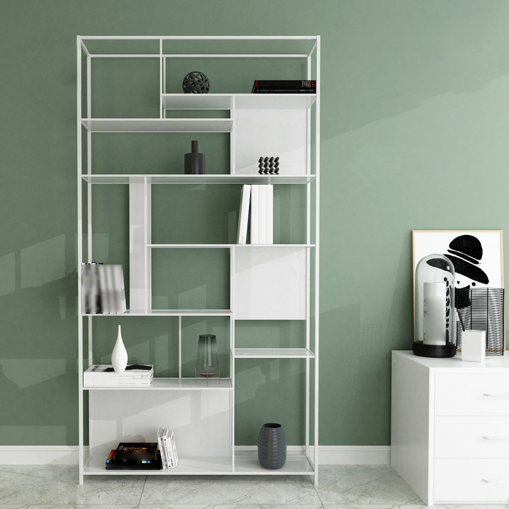 Metal Industrial Etagere Bookshelf Vertical Iron Open Bookshelf for Office Clearhalo 'Bookcases' 'furn' 'furn_bookcases' 'Furniture' 'furniture_bookcases' 'kitchen' 'kitchen_bookcases' 'Living Room Furniture' 'Office Furniture' 4719387