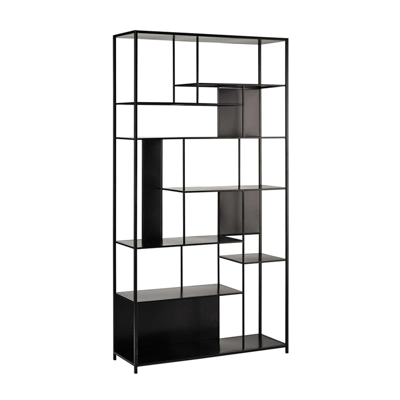 Metal Industrial Etagere Bookshelf Vertical Iron Open Bookshelf for Office Clearhalo 'Bookcases' 'furn' 'furn_bookcases' 'Furniture' 'furniture_bookcases' 'kitchen' 'kitchen_bookcases' 'Living Room Furniture' 'Office Furniture' 4719388