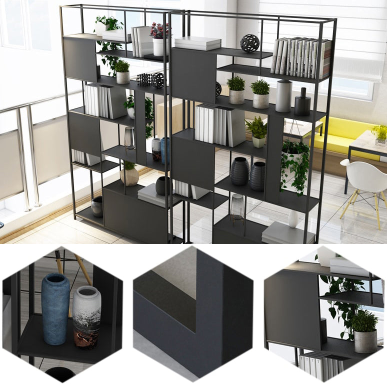 Metal Industrial Etagere Bookshelf Vertical Iron Open Bookshelf for Office Clearhalo 'Bookcases' 'furn' 'furn_bookcases' 'Furniture' 'furniture_bookcases' 'kitchen' 'kitchen_bookcases' 'Living Room Furniture' 'Office Furniture' 4719389