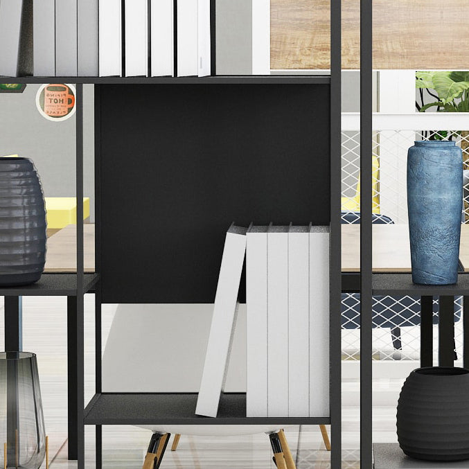 Metal Industrial Etagere Bookshelf Vertical Iron Open Bookshelf for Office Clearhalo 'Bookcases' 'furn' 'furn_bookcases' 'Furniture' 'furniture_bookcases' 'kitchen' 'kitchen_bookcases' 'Living Room Furniture' 'Office Furniture' 4719390