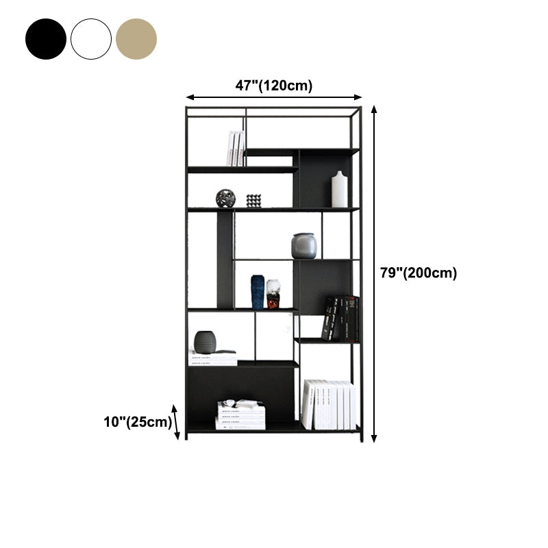 Metal Industrial Etagere Bookshelf Vertical Iron Open Bookshelf for Office Clearhalo 'Bookcases' 'furn' 'furn_bookcases' 'Furniture' 'furniture_bookcases' 'kitchen' 'kitchen_bookcases' 'Living Room Furniture' 'Office Furniture' 4719399