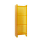 Glam Acrylic Standard Bookshelf Closed Back Vertical Bookshelf for Living Room 15.7"L x 9.8"W x 46.5"H Yellow Clearhalo 'Bookcases' 'furn' 'furn_bookcases' 'Furniture' 'furniture_bookcases' 'kitchen' 'kitchen_bookcases' 'Living Room Furniture' 'Office Furniture' 4719402