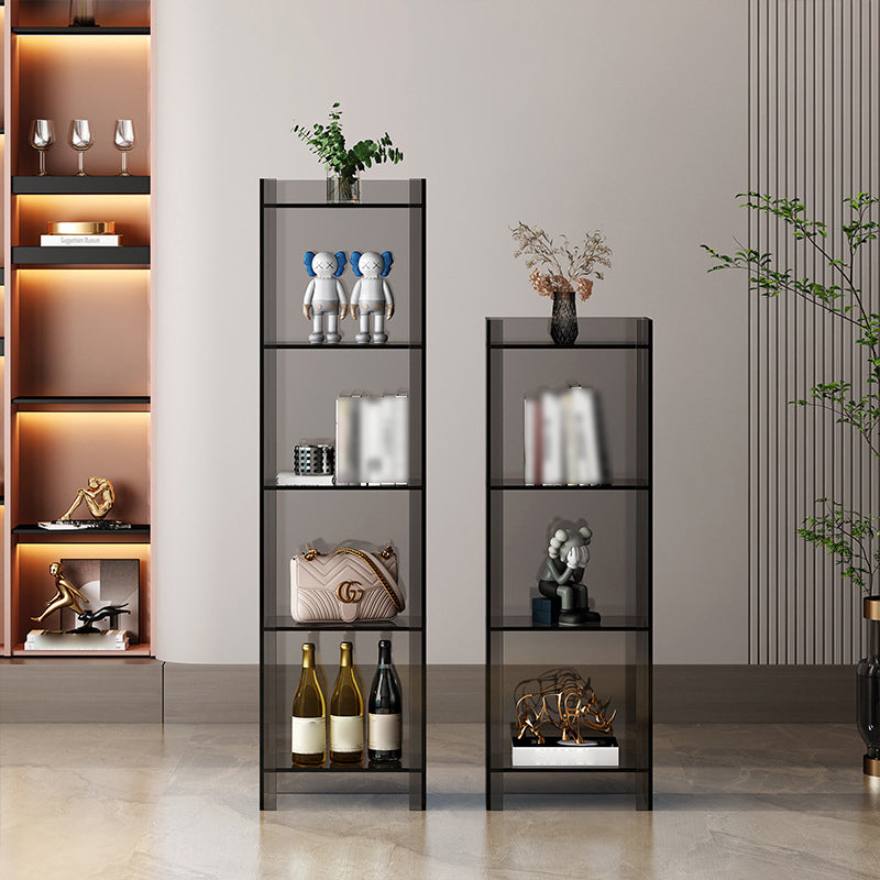 Glam Acrylic Standard Bookshelf Closed Back Vertical Bookshelf for Living Room Clearhalo 'Bookcases' 'furn' 'furn_bookcases' 'Furniture' 'furniture_bookcases' 'kitchen' 'kitchen_bookcases' 'Living Room Furniture' 'Office Furniture' 4719405