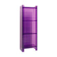 Glam Acrylic Standard Bookshelf Closed Back Vertical Bookshelf for Living Room 15.7"L x 9.8"W x 46.5"H Purple Clearhalo 'Bookcases' 'furn' 'furn_bookcases' 'Furniture' 'furniture_bookcases' 'kitchen' 'kitchen_bookcases' 'Living Room Furniture' 'Office Furniture' 4719410