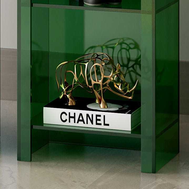 Glam Acrylic Standard Bookshelf Closed Back Vertical Bookshelf for Living Room Clearhalo 'Bookcases' 'furn' 'furn_bookcases' 'Furniture' 'furniture_bookcases' 'kitchen' 'kitchen_bookcases' 'Living Room Furniture' 'Office Furniture' 4719413