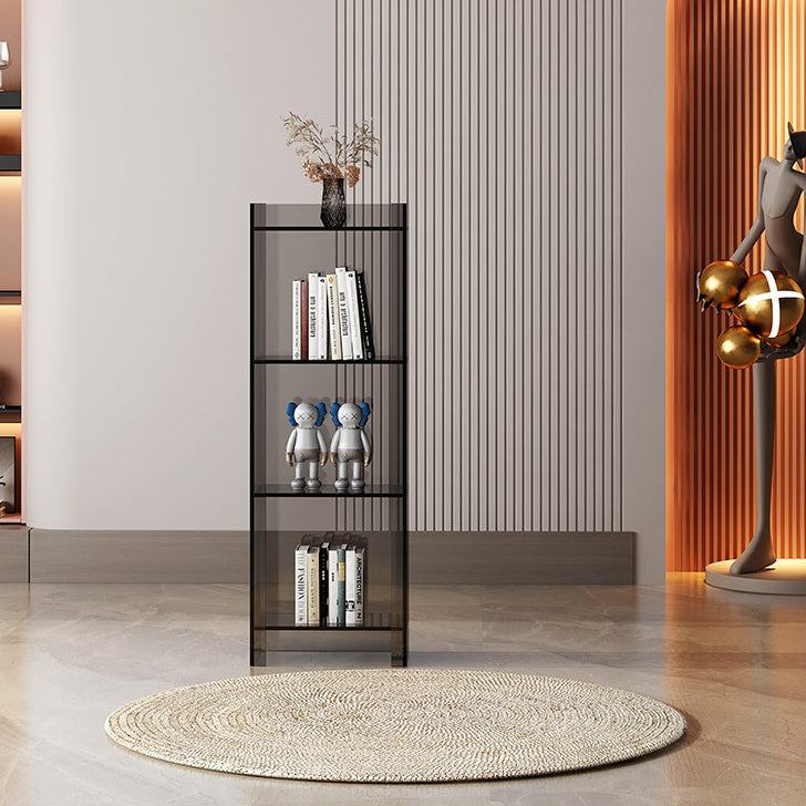 Glam Acrylic Standard Bookshelf Closed Back Vertical Bookshelf for Living Room Clearhalo 'Bookcases' 'furn' 'furn_bookcases' 'Furniture' 'furniture_bookcases' 'kitchen' 'kitchen_bookcases' 'Living Room Furniture' 'Office Furniture' 4719420