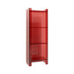 Glam Acrylic Standard Bookshelf Closed Back Vertical Bookshelf for Living Room 15.7"L x 9.8"W x 46.5"H Burgundy Clearhalo 'Bookcases' 'furn' 'furn_bookcases' 'Furniture' 'furniture_bookcases' 'kitchen' 'kitchen_bookcases' 'Living Room Furniture' 'Office Furniture' 4719421