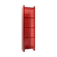 Glam Acrylic Standard Bookshelf Closed Back Vertical Bookshelf for Living Room 15.7"L x 9.8"W x 59.8"H Burgundy Clearhalo 'Bookcases' 'furn' 'furn_bookcases' 'Furniture' 'furniture_bookcases' 'kitchen' 'kitchen_bookcases' 'Living Room Furniture' 'Office Furniture' 4719422