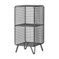 Closed Back Industrial Standard Bookshelf Iron Vertical Bookshelf for Bedroom 14"L x 12"W x 26"H Black Clearhalo 'Bookcases' 'furn' 'furn_bookcases' 'Furniture' 'furniture_bookcases' 'kitchen' 'kitchen_bookcases' 'Living Room Furniture' 'Office Furniture' 4719427