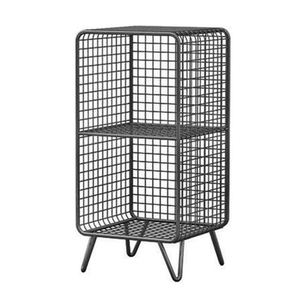 Closed Back Industrial Standard Bookshelf Iron Vertical Bookshelf for Bedroom 14"L x 12"W x 26"H Black Clearhalo 'Bookcases' 'furn' 'furn_bookcases' 'Furniture' 'furniture_bookcases' 'kitchen' 'kitchen_bookcases' 'Living Room Furniture' 'Office Furniture' 4719427