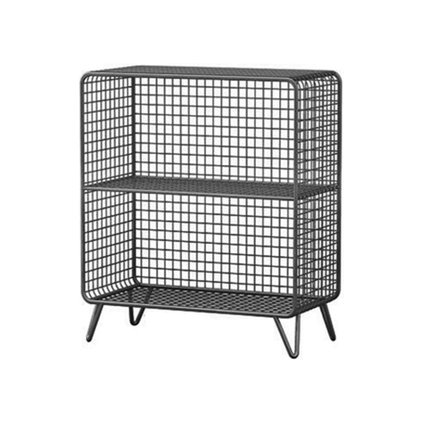 Closed Back Industrial Standard Bookshelf Iron Vertical Bookshelf for Bedroom 24"L x 12"W x 28"H Black Clearhalo 'Bookcases' 'furn' 'furn_bookcases' 'Furniture' 'furniture_bookcases' 'kitchen' 'kitchen_bookcases' 'Living Room Furniture' 'Office Furniture' 4719428