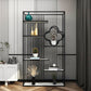 71"H Bookshelf Glam Style Open Back Bookcase for Home Office Study Room Clearhalo 'Bookcases' 'furn' 'furn_bookcases' 'Furniture' 'furniture_bookcases' 'kitchen' 'kitchen_bookcases' 'Living Room Furniture' 'Office Furniture' 4719451