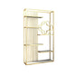 71"H Bookshelf Glam Style Open Back Bookcase for Home Office Study Room 23.6"L x 11.8"W x 70.9"H Gold Clearhalo 'Bookcases' 'furn' 'furn_bookcases' 'Furniture' 'furniture_bookcases' 'kitchen' 'kitchen_bookcases' 'Living Room Furniture' 'Office Furniture' 4719452