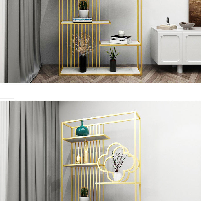 71"H Bookshelf Glam Style Open Back Bookcase for Home Office Study Room Clearhalo 'Bookcases' 'furn' 'furn_bookcases' 'Furniture' 'furniture_bookcases' 'kitchen' 'kitchen_bookcases' 'Living Room Furniture' 'Office Furniture' 4719459