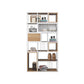 79"H Bookshelf Industrial Style Open Back Bookcase for Home Office 39"L x 12"W x 79"H White Clearhalo 'Bookcases' 'furn' 'furn_bookcases' 'Furniture' 'furniture_bookcases' 'kitchen' 'kitchen_bookcases' 'Living Room Furniture' 'Office Furniture' 4719467