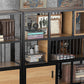 79"H Bookshelf Industrial Style Open Back Bookcase for Home Office Clearhalo 'Bookcases' 'furn' 'furn_bookcases' 'Furniture' 'furniture_bookcases' 'kitchen' 'kitchen_bookcases' 'Living Room Furniture' 'Office Furniture' 4719473