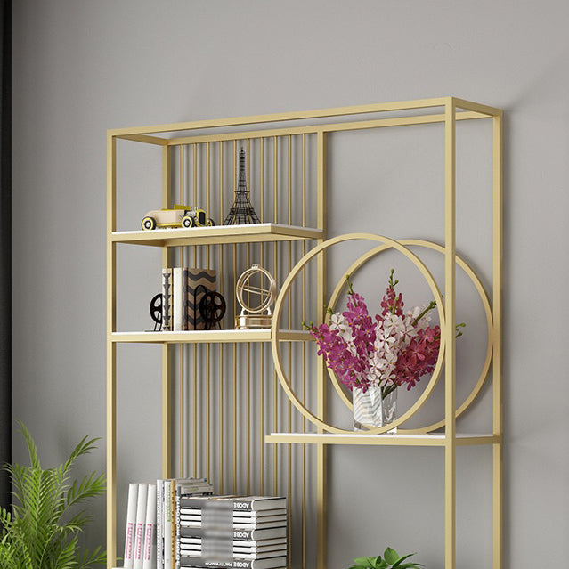 70.87"H Bookshelf Glam Style Open Back Bookcase for Home Office Study Room Clearhalo 'Bookcases' 'furn' 'furn_bookcases' 'Furniture' 'furniture_bookcases' 'kitchen' 'kitchen_bookcases' 'Living Room Furniture' 'Office Furniture' 4719493