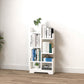 Scandinavian Manufactured Wood Geometric Bookshelf Vertical Open Bookshelf White 16.1"L x 6.7"W x 36.2"H Clearhalo 'Bookcases' 'Furniture' 'furniture_bookcases' 'kitchen' 'kitchen_bookcases' 'Living Room Furniture' 'Office Furniture' 4719510