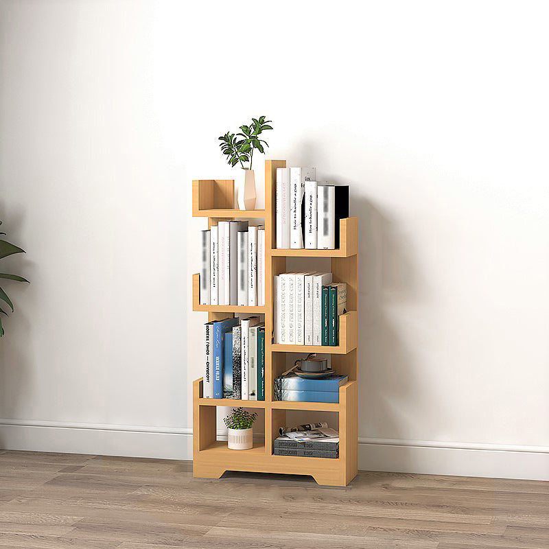 Scandinavian Manufactured Wood Geometric Bookshelf Vertical Open Bookshelf Natural 16.1"L x 6.7"W x 36.2"H Clearhalo 'Bookcases' 'Furniture' 'furniture_bookcases' 'kitchen' 'kitchen_bookcases' 'Living Room Furniture' 'Office Furniture' 4719511