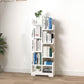 Scandinavian Manufactured Wood Geometric Bookshelf Vertical Open Bookshelf White 16.1"L x 6.7"W x 46.5"H Clearhalo 'Bookcases' 'Furniture' 'furniture_bookcases' 'kitchen' 'kitchen_bookcases' 'Living Room Furniture' 'Office Furniture' 4719516