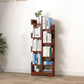 Scandinavian Manufactured Wood Geometric Bookshelf Vertical Open Bookshelf Red Brown 16.1"L x 6.7"W x 46.5"H Clearhalo 'Bookcases' 'Furniture' 'furniture_bookcases' 'kitchen' 'kitchen_bookcases' 'Living Room Furniture' 'Office Furniture' 4719520