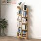 Scandinavian Manufactured Wood Geometric Bookshelf Vertical Open Bookshelf Natural 16.1"L x 6.7"W x 56.7"H Clearhalo 'Bookcases' 'Furniture' 'furniture_bookcases' 'kitchen' 'kitchen_bookcases' 'Living Room Furniture' 'Office Furniture' 4719522