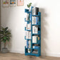 Scandinavian Manufactured Wood Geometric Bookshelf Vertical Open Bookshelf Blue 16.1"L x 6.7"W x 56.7"H Clearhalo 'Bookcases' 'Furniture' 'furniture_bookcases' 'kitchen' 'kitchen_bookcases' 'Living Room Furniture' 'Office Furniture' 4719524