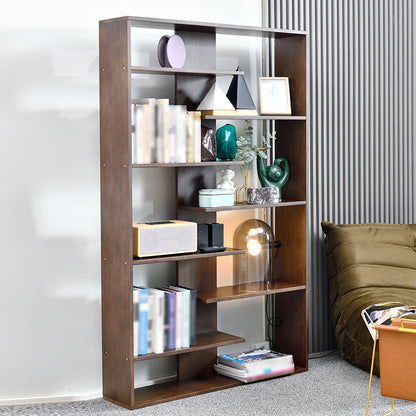 Open Back Bookshelf Scandinavian Style Solid Wood Bookcase for Study Room Office Brown Clearhalo 'Bookcases' 'furn' 'furn_bookcases' 'Furniture' 'furniture_bookcases' 'kitchen' 'kitchen_bookcases' 'Living Room Furniture' 'Office Furniture' 4719567