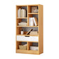 Vertical Manufactured Wood Scandinavian Etagere Bookshelf with Drawer 19.7"L x 7.9"W x 50.8"H White-Wood Clearhalo 'Bookcases' 'furn' 'furn_bookcases' 'Furniture' 'furniture_bookcases' 'kitchen' 'kitchen_bookcases' 'Living Room Furniture' 'Office Furniture' 4719580