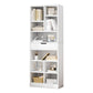 Vertical Manufactured Wood Scandinavian Etagere Bookshelf with Drawer 19.7"L x 7.9"W x 70.9"H White Clearhalo 'Bookcases' 'furn' 'furn_bookcases' 'Furniture' 'furniture_bookcases' 'kitchen' 'kitchen_bookcases' 'Living Room Furniture' 'Office Furniture' 4719589
