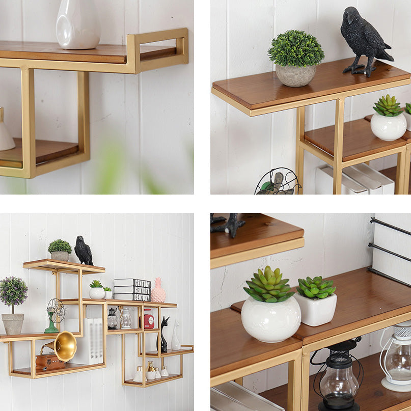 Wall Mounted Bookshelf Solid Wood Industrial Style Bookcase for Home Office Clearhalo 'Bookcases' 'Furniture' 'furniture_bookcases' 'kitchen' 'kitchen_bookcases' 'Living Room Furniture' 'Office Furniture' 4719604