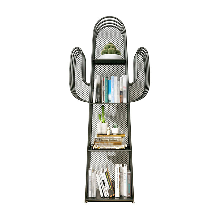 Scandinavian Iron Geometric Bookshelf Vertical Bookshelf,16.5"L x 11.8"W x 59"H Clearhalo 'Bookcases' 'furn' 'furn_bookcases' 'Furniture' 'furniture_bookcases' 'kitchen' 'kitchen_bookcases' 'Living Room Furniture' 'Office Furniture' 4719626