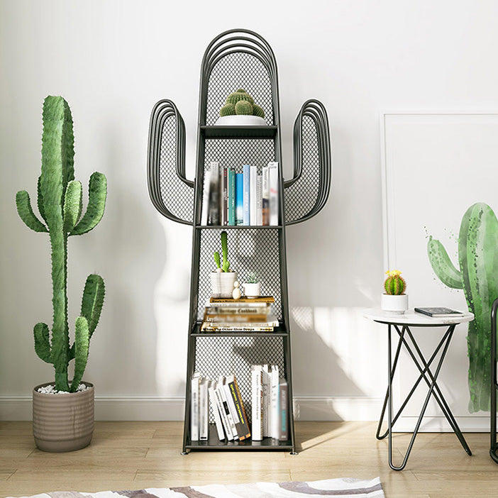 Scandinavian Iron Geometric Bookshelf Vertical Bookshelf,16.5"L x 11.8"W x 59"H Clearhalo 'Bookcases' 'furn' 'furn_bookcases' 'Furniture' 'furniture_bookcases' 'kitchen' 'kitchen_bookcases' 'Living Room Furniture' 'Office Furniture' 4719627