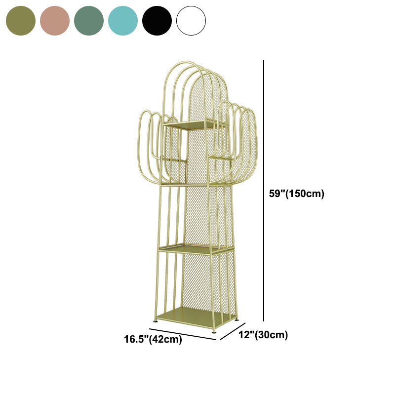 Scandinavian Iron Geometric Bookshelf Vertical Bookshelf,16.5"L x 11.8"W x 59"H Clearhalo 'Bookcases' 'furn' 'furn_bookcases' 'Furniture' 'furniture_bookcases' 'kitchen' 'kitchen_bookcases' 'Living Room Furniture' 'Office Furniture' 4719629