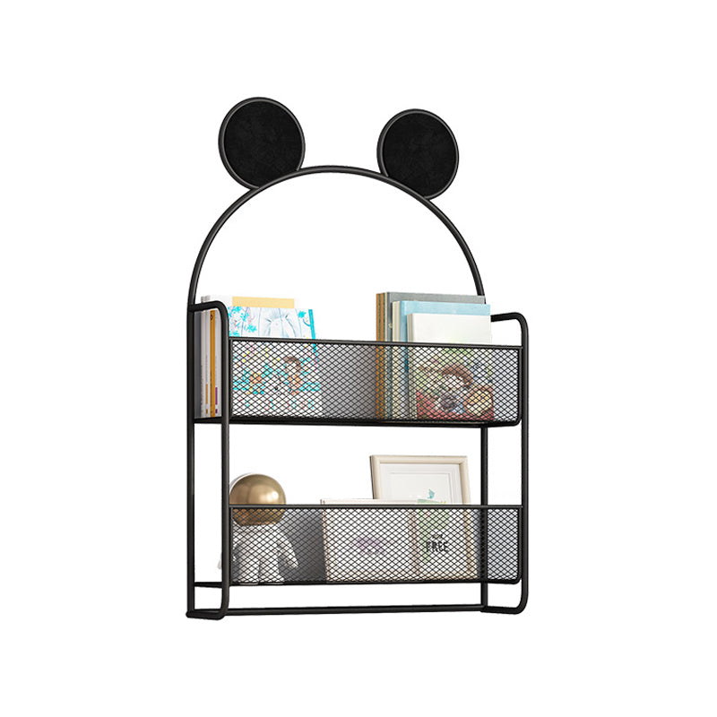 Wall Mounted Bookcase Scandinavian Style Bookshelf for Home Office Study Room 20.5"L x 5.1"W x 32.3"H Black Clearhalo 'Bookcases' 'furn' 'furn_bookcases' 'Furniture' 'furniture_bookcases' 'kitchen' 'kitchen_bookcases' 'Living Room Furniture' 'Office Furniture' 4719632