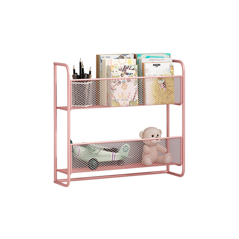 Wall Mounted Bookcase Scandinavian Style Bookshelf for Home Office Study Room 20.5"L x 5.1"W x 20.5"H Pink Clearhalo 'Bookcases' 'furn' 'furn_bookcases' 'Furniture' 'furniture_bookcases' 'kitchen' 'kitchen_bookcases' 'Living Room Furniture' 'Office Furniture' 4719635
