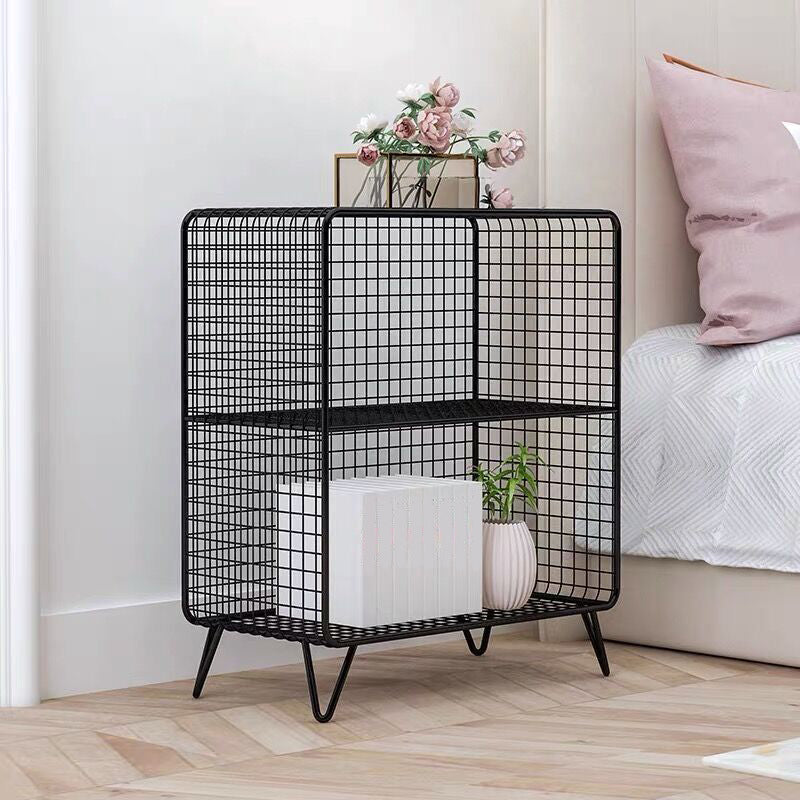 Iron Industrial Standard Bookshelf Closed Back Vertical Bookshelf for Bedroom Clearhalo 'Bookcases' 'furn' 'furn_bookcases' 'Furniture' 'furniture_bookcases' 'kitchen' 'kitchen_bookcases' 'Living Room Furniture' 'Office Furniture' 4719659