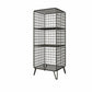 Iron Industrial Standard Bookshelf Closed Back Vertical Bookshelf for Bedroom 14"L x 12"W x 35"H Black Clearhalo 'Bookcases' 'furn' 'furn_bookcases' 'Furniture' 'furniture_bookcases' 'kitchen' 'kitchen_bookcases' 'Living Room Furniture' 'Office Furniture' 4719660