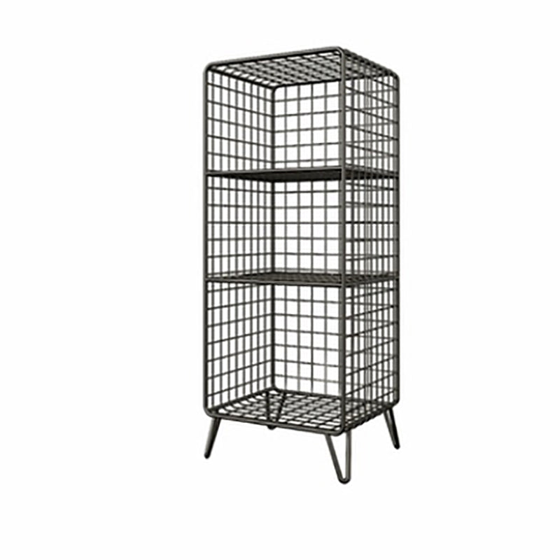 Iron Industrial Standard Bookshelf Closed Back Vertical Bookshelf for Bedroom 14"L x 12"W x 35"H Black Clearhalo 'Bookcases' 'furn' 'furn_bookcases' 'Furniture' 'furniture_bookcases' 'kitchen' 'kitchen_bookcases' 'Living Room Furniture' 'Office Furniture' 4719660