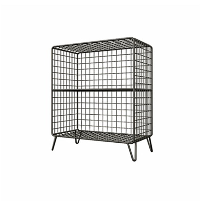 Iron Industrial Standard Bookshelf Closed Back Vertical Bookshelf for Bedroom 24"L x 12"W x 28"H Black Clearhalo 'Bookcases' 'furn' 'furn_bookcases' 'Furniture' 'furniture_bookcases' 'kitchen' 'kitchen_bookcases' 'Living Room Furniture' 'Office Furniture' 4719667