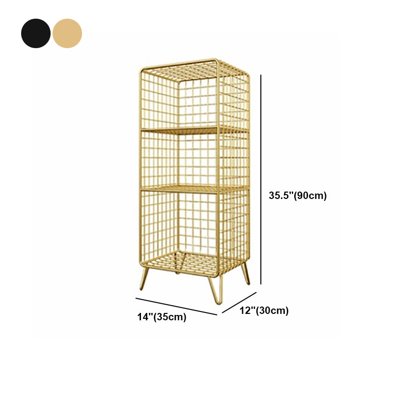 Iron Industrial Standard Bookshelf Closed Back Vertical Bookshelf for Bedroom Clearhalo 'Bookcases' 'furn' 'furn_bookcases' 'Furniture' 'furniture_bookcases' 'kitchen' 'kitchen_bookcases' 'Living Room Furniture' 'Office Furniture' 4719677