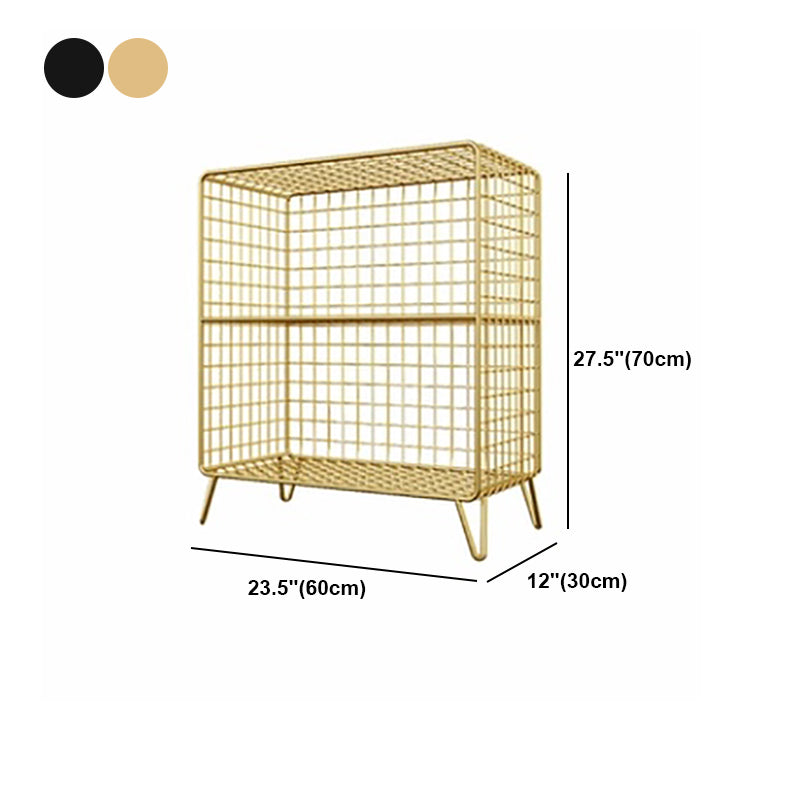 Iron Industrial Standard Bookshelf Closed Back Vertical Bookshelf for Bedroom Clearhalo 'Bookcases' 'furn' 'furn_bookcases' 'Furniture' 'furniture_bookcases' 'kitchen' 'kitchen_bookcases' 'Living Room Furniture' 'Office Furniture' 4719678