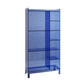 Scandinavian Acrylic Standard Bookshelf Closed Back Bookshelf,23.6"L x 9.84"W x 47.2"H Blue Clearhalo 'Bookcases' 'furn' 'furn_bookcases' 'Furniture' 'furniture_bookcases' 'kitchen' 'kitchen_bookcases' 'Living Room Furniture' 'Office Furniture' 4719681